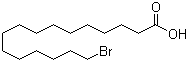 16-溴十六烷酸分子结构 (CAS 2536-35-8)