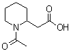 结构式 CAS# 25393-20-8, 1-乙酰基-2-哌啶乙酸