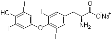 Sodium levothyroxine molecular structure (CAS 25416-65-3)
