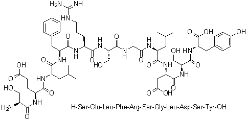L-Seryl-L-alpha-glutamyl-L-leucyl-L-phenylalanyl-L-arginyl-L-serylglycyl-L-leucyl-L-alpha-aspartyl-L-seryl-L-tyrosine molecular structure (CAS 255043-67-5)