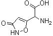 结构式 CAS# 2552-55-8, alpha-氨基-2,3-二氢-3-氧代-5-异恶唑乙酸