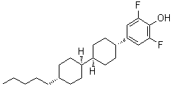 2,6-Difluoro-4-[(trans,trans)-4'-pentyl[1,1'-bicyclohexyl]-4-yl]phenol molecular structure (CAS 255386-65-3)