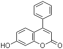 结构式 CAS# 2555-30-8, 7-羟基-4-苯基香豆素; 7-羟基-4-苯基-2H-苯并吡喃-2-酮