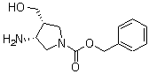 (3R,4R)-3-Amino-4-(hydroxymethyl)-1-pyrrolidinecarboxylic acid phenylmethyl ester molecular structure (CAS 255823-06-4)