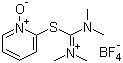 结构式 CAS# 255825-38-8, 2-(1-氧化吡啶-2-基)-1,1,3,3-四甲基异硫脲四氟硼酸盐