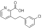 3-[2-(3-Chlorophenyl)ethyl]-2-pyridinecarboxylic acid molecular structure (CAS 255861-48-4)