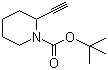 结构式 CAS# 255864-58-5, 2-乙炔基哌啶-1-甲酸叔丁酯