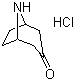 structure of CAS# 25602-68-0, Nortropinone hydrochloride;8-Azabicyclo[3.2.1]octan-3-one hydrochloride
