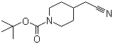 (1-Boc-piperidin-4-yl)acetonitrile molecular structure (CAS 256411-39-9)