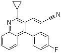 (E)-3-[2-Cyclopropyl-4-(4-fluorophenyl)-3-quinolinyl]-2-propenenitrile molecular structure (CAS 256431-72-8)