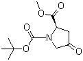 1-tert-Butyl 2-methyl (2R)-4-oxopyrrolidine-1,2-dicarboxylate molecular structure (CAS 256487-77-1)