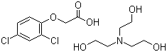 2,4-二氯苯氧乙酸三乙醇胺盐分子结构 (CAS 2569-01-9)