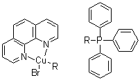 结构式 CAS# 25753-84-8, 溴(1,10-菲啰啉)(三苯基膦)铜