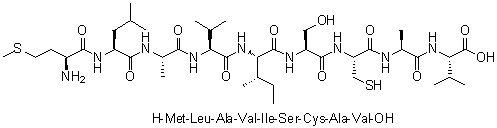 L-Methionyl-L-leucyl-L-alanyl-L-valyl-L-isoleucyl-L-seryl-L-cysteinyl-L-alanyl-L-valine molecular structure (CAS 257641-00-2)