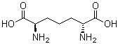 结构式 CAS# 2577-62-0, (2R,6R)-rel-2,6-二氨基庚二酸