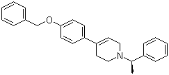 结构式 CAS# 257928-43-1, 1,2,3,6-四氢-1-[(1R)-1-苯基乙基]-4-[4-(苯基甲氧基)苯基]吡啶