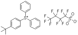 Diphenyl 4-tert-butylphenylsulfonium nonafluorobutanesulfonate molecular structure (CAS 258872-05-8)