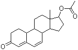 structure of CAS# 2590-41-2, Dehydronandrolon;17b-Acetyloxy-estra-4,6-diene-3-one