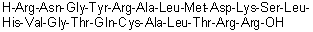 L-Arginyl-L-asparaginylglycyl-L-tyrosyl-L-arginyl-L-alanyl-L-leucyl-L-methionyl-L-alpha-aspartyl-L-lysyl-L-seryl-L-leucyl-L-histidyl-L-valylglycyl-L-threonyl-L-glutaminyl-L-cysteinyl-L-alanyl-L-leucyl-L-threonyl-L-arginyl-L-arginine molecular structure (CAS 259743-35-6)