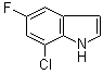 结构式 CAS# 259860-01-0, 7-氯-5-氟-1H-吲哚