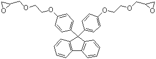 structure of CAS# 259881-39-5, 9,9-Bis[4-(2-oxiranemethyloxyethyloxy)phenyl]fluorene;2,2'-[9H-Fluoren-9-ylidene-bis(4,1-phenyleneoxy-2,1-ethanediyloxymethylene)]bis-oxirane