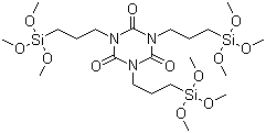 1,3,5-三(三甲氧基硅丙基)异氰脲酸酯分子结构 (CAS 26115-70-8)