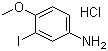 structure of CAS# 261173-06-2, 3-Iodo-4-methoxyaniline hydrochloride;3-Iodo-4-methoxybenzenamine hydrochloride