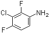 结构式 CAS# 2613-34-5, 2,4-二氟-3-氯苯胺
