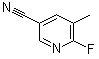 structure of CAS# 261625-67-6, 6-Fluoro-5-methyl-3-pyridinecarbonitrile;5-Cyano-2-fluoro-3-methylpyridine