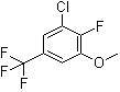 结构式 CAS# 261763-01-3, 1-氯-2-氟-3-甲氧基-5-(三氟甲基)苯