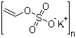 Sulfuric acid monoethenyl ester potassium salt homopolymer molecular structure (CAS 26182-60-5)