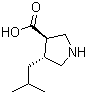 (3R,4R)-4-Isobutylpyrrolidine-3-carboxylic acid molecular structure (CAS 261896-39-3)