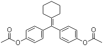 structure of CAS# 2624-43-3, Cyclofenil;Fertodur; (Cyclohexylidenemethanediyl)dibenzene-4,1-diyl diacetate; [4-[(4-Acetyloxyphenyl)-cyclohexylidenemethyl]phenyl] acetate