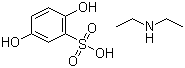 结构式 CAS# 2624-44-4, 酚磺乙胺; 2,5-二羟基苯磺酸二乙胺盐