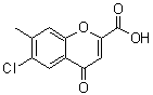 6-Chloro-7-methyl-4-oxo-4H-1-benzopyran-2-carboxylic acid molecular structure (CAS 262590-94-3)