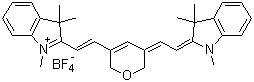 1,3,3-Trimethyl-2-((E)-2-[5-[(Z)-2-(1,3,3-trimethyl-1,3-dihydro-2H-indol-2-ylidene)ethylidene]-2H-pyran-3(6H)-yl]ethenyl)-3H-indolium tetrafluoroborate molecular structure (CAS 262607-24-9)