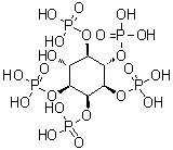 structure of CAS# 26326-85-2, D-myo-Inositol 1,2,3,5,6-pentaphosphate;L-myo-Inositol 1,2,3,4,5-pentakis(dihydrogen phosphate); myo-D-Inositol pentakis(dihydrogen phosphate)