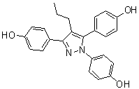 4,4',4''-(4-Propyl-1H-pyrazole-1,3,5-triyl)tris[phenol] molecular structure (CAS 263717-53-9)