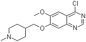 structure of CAS# 264208-72-2, 4-Chloro-7-[N-methylpiperidin-4-ylmethoxy]-6-methoxyquinazoline