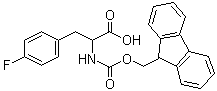 N-[芴甲氧羰基]-4-氟苯丙氨酸分子结构 (CAS 264276-42-8)