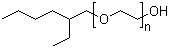Polyethylene glycol mono(2-ethylhexyl) ether molecular structure (CAS 26468-86-0)