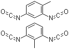 Tolylene diisocyanate molecular structure (CAS 26471-62-5)