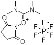 N,N,N',N'-Tetramethyl-O-(N-succinimidyl)uronium hexafluorophosphate molecular structure (CAS 265651-18-1)