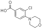 结构式 CAS# 26586-20-9, 3-氯-4-(4-吗啉基)苯甲酸