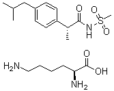 Repertaxin L-lysine salt molecular structure (CAS 266359-93-7)
