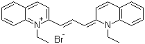 structure of CAS# 2670-67-9, Pinacyanol bromide;1,1'-Diethyl-2,2'-carbocyanine bromide