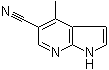 4-甲基-1H-吡咯并[2,3-b]吡啶-5-甲腈分子结构 (CAS 267875-39-8)