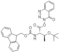 [(1S,2S)-2-(1,1-Dimethylethoxy)-1-[[(4-oxo-1,2,3-benzotriazin-3(4H)-yl)oxy]carbonyl]propyl]carbamic acid 9H-fluoren-9-ylmethyl ester molecular structure (CAS 267882-90-6)