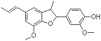structure of CAS# 2680-81-1, Dehydrodiisoeugenol;4-(2,3-Dihydro-7-methoxy-3-methyl-5-propenyl-2-benzofuranyl)-2-methoxyphenol