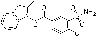 吲达帕胺分子结构 (CAS 26807-65-8)